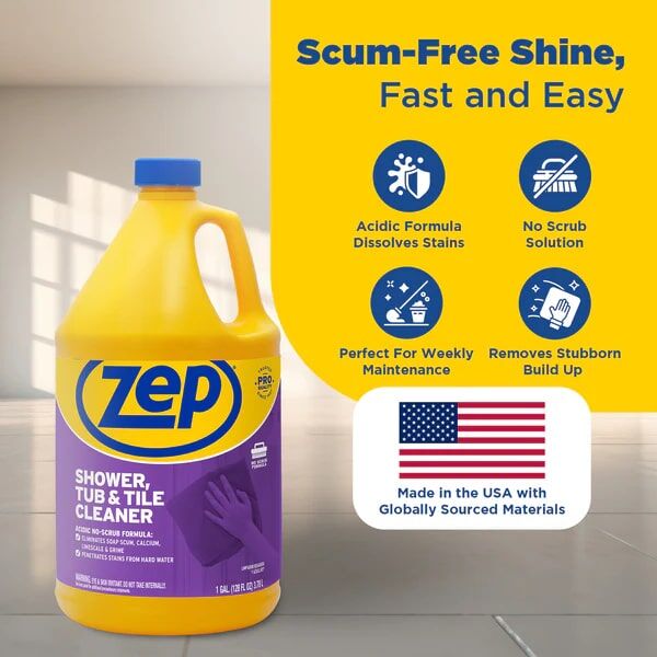 Zep Shower, Tub & Tile Cleaner, 1-Gal