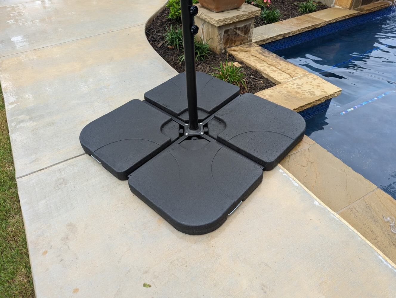 Livingscape 4-Piece Umbrella Base, 180-Lb