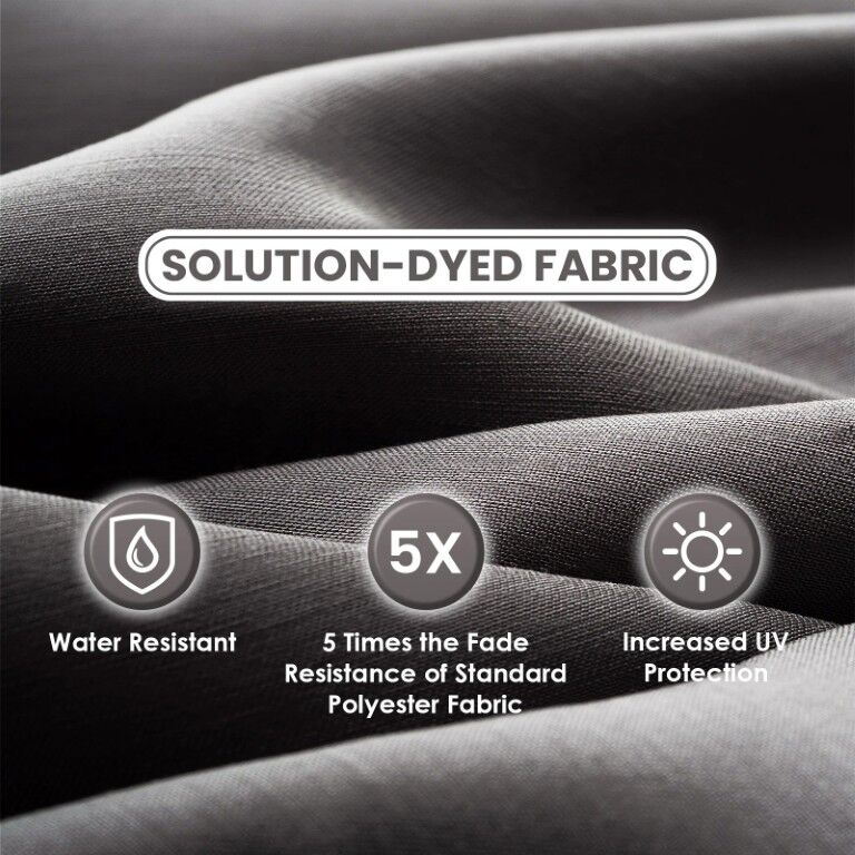 Sun-Ray Gray Market Patio Umbrella, 9-Ft