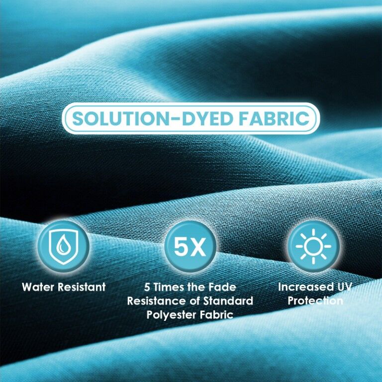 Sun-Ray Teal Market Patio Umbrella, 9-Ft