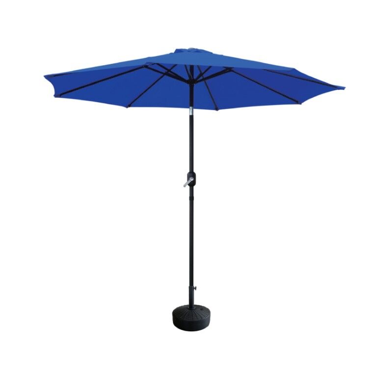 Livingscape Navy Blue Tilt Patio Umbrella, 9-Ft