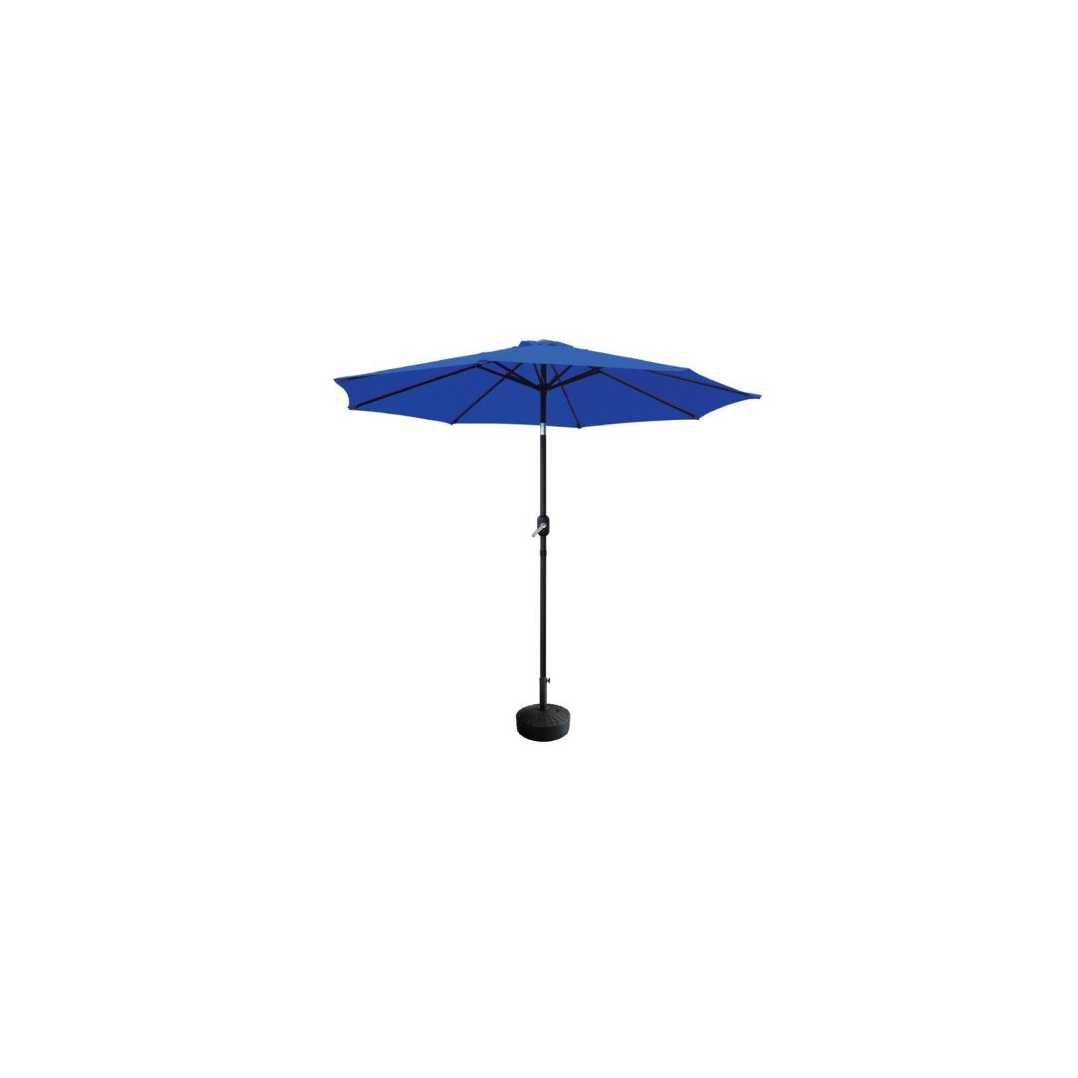 bright blue patio umbrella LED Light 9ft. LEIGH COUNTRY coastal vibes to your backyard with this blue 9ft umbrella and weighted base 9FT Solar LED Patio Umbrella