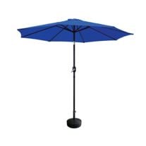 living accents 9 ft tiltable royal blue market patio umbrella Tilt | Auto-Tilt, LED Lighting, Wind Resistant | Commercial Grade | Sunbrella Dark A key feature of this market umbrella is its tiltable mechanism Livingscape Navy Blue Tilt Patio