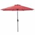Patio Premier 9 ft Scarlet Round 8 Rib Steel Market Umbrella - Scarlet