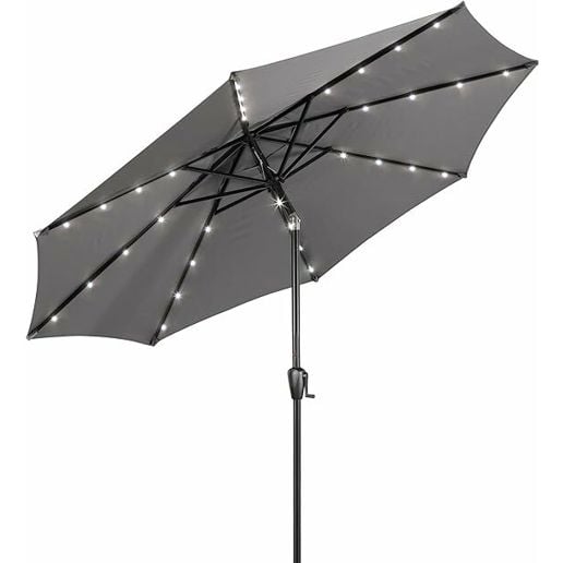9 ft gray patio umbrella Square Available in a variety of colors Sun-Ray 9-Ft Round Patio Umbrella