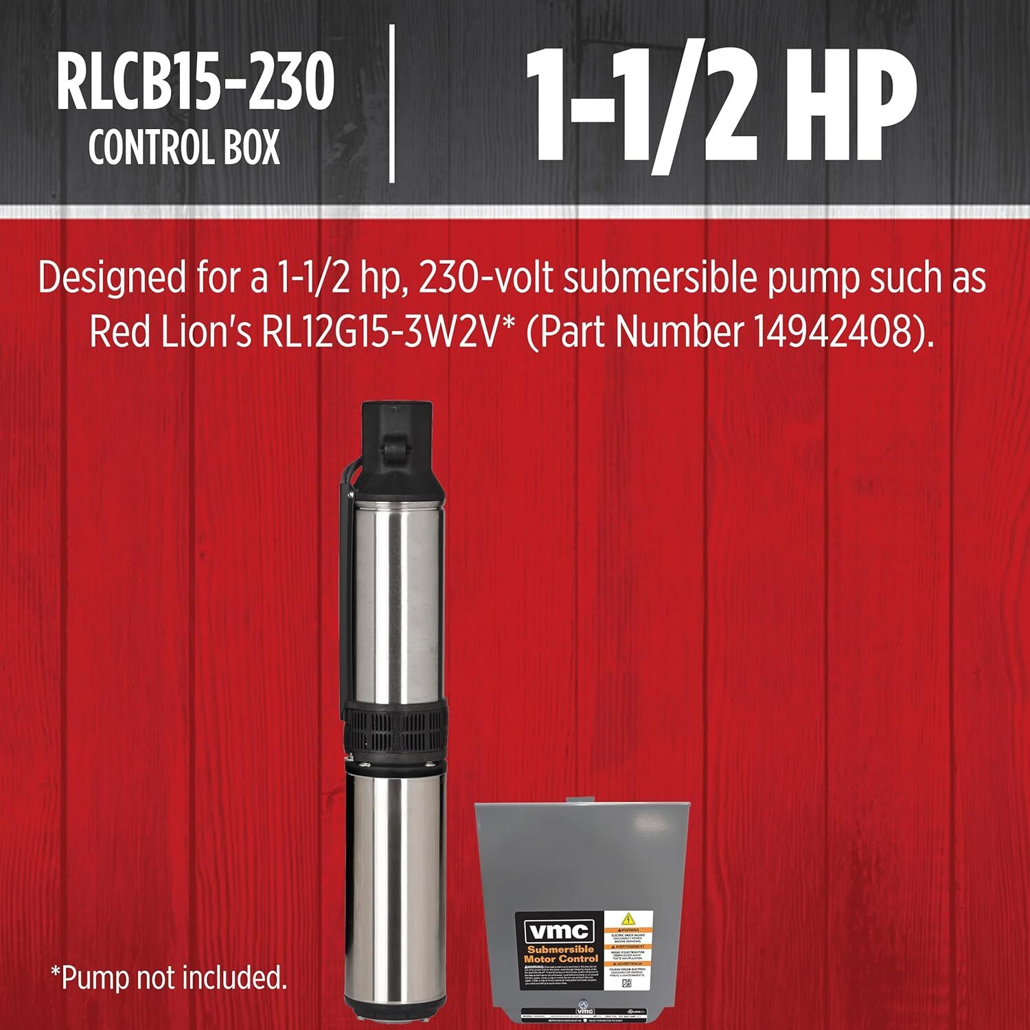 Red Lion Control Box For 4-In Submersible Well Pumps, 1 1/2-HP