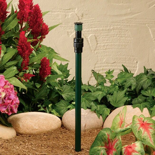 Orbit Aluminum Sprinkler Shrub Riser With 12-Ft Adjustable 0°-360° Pattern Nozzle, 16-In - 30-In
