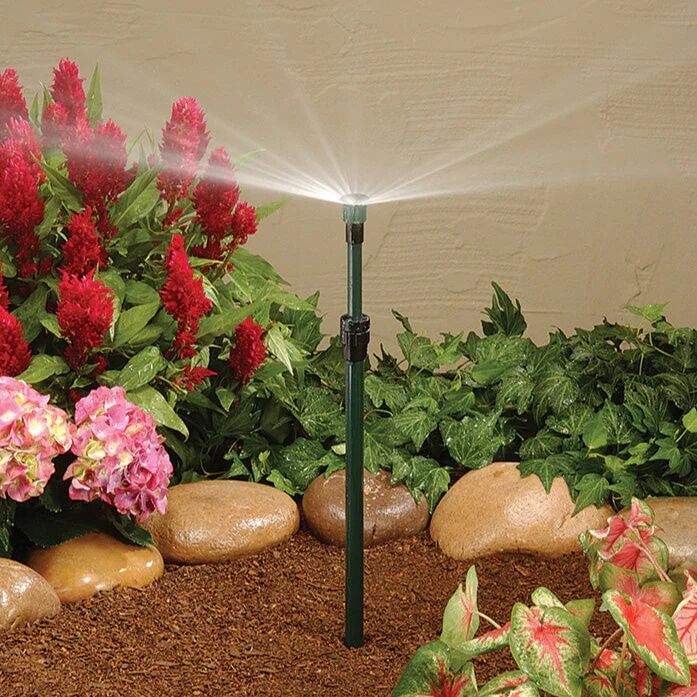 Orbit Aluminum Sprinkler Shrub Riser With 12-Ft Adjustable 0°-360° Pattern Nozzle, 16-In - 30-In