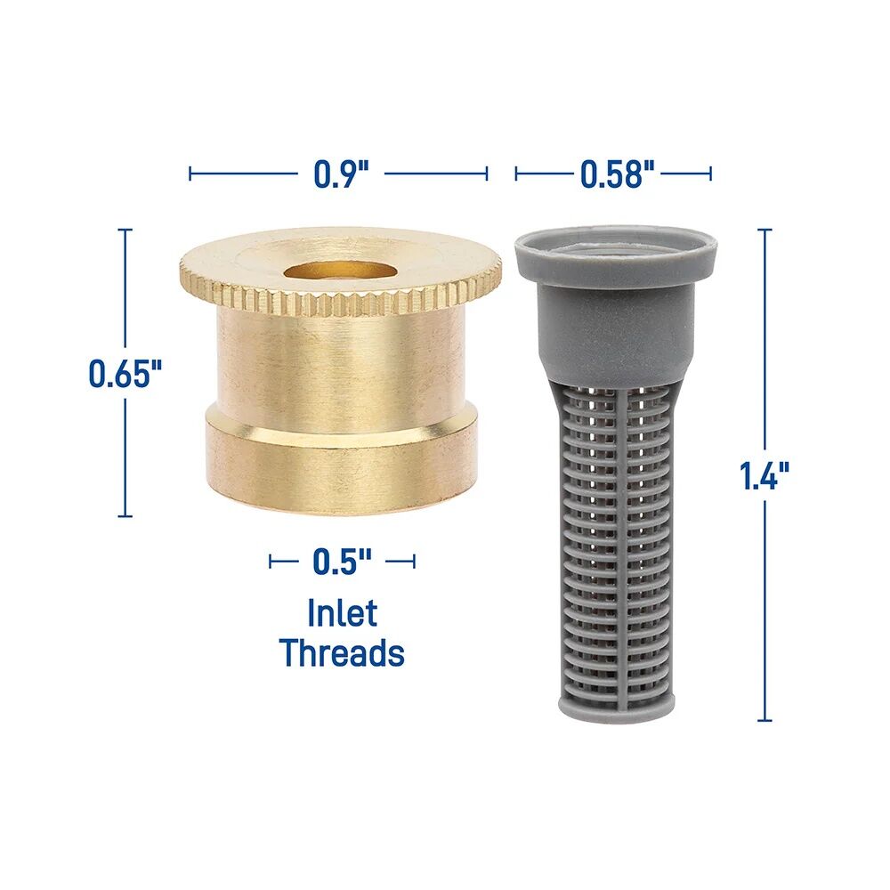 Orbit Brass 90° Pattern Sprinkler Spray Nozzle, 15-Ft