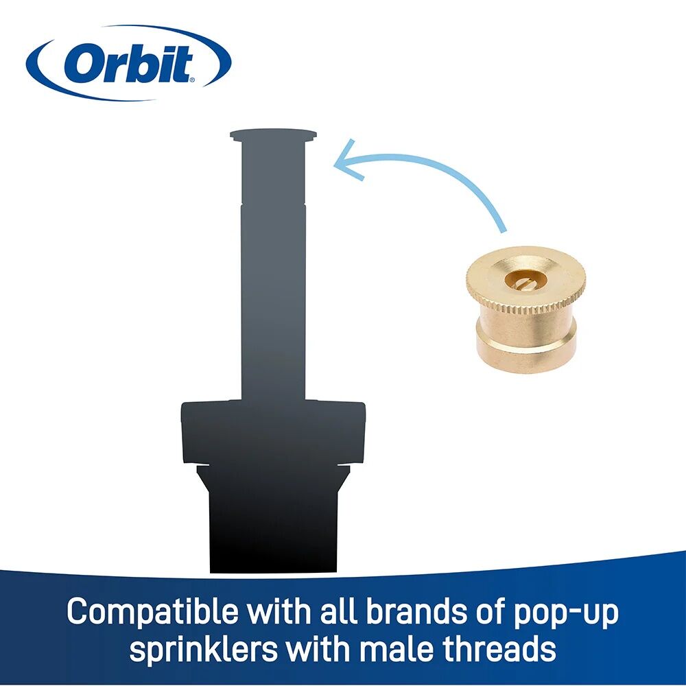 Orbit Brass 90° Pattern Sprinkler Spray Nozzle, 15-Ft