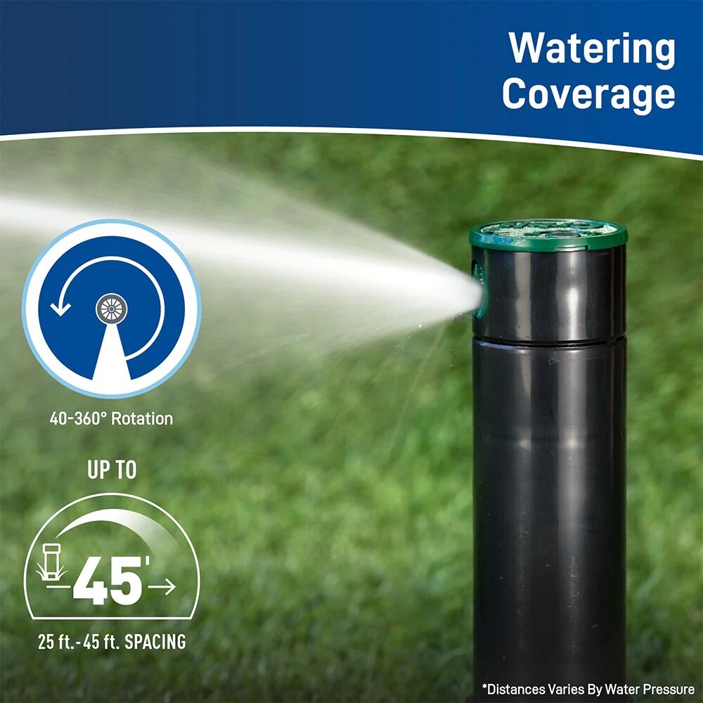 Orbit Voyager Screw Top 4-In Pop-Up 40°-360° Pattern Gear-Drive Rotor Sprinkler, 45-Ft, 2-Pk