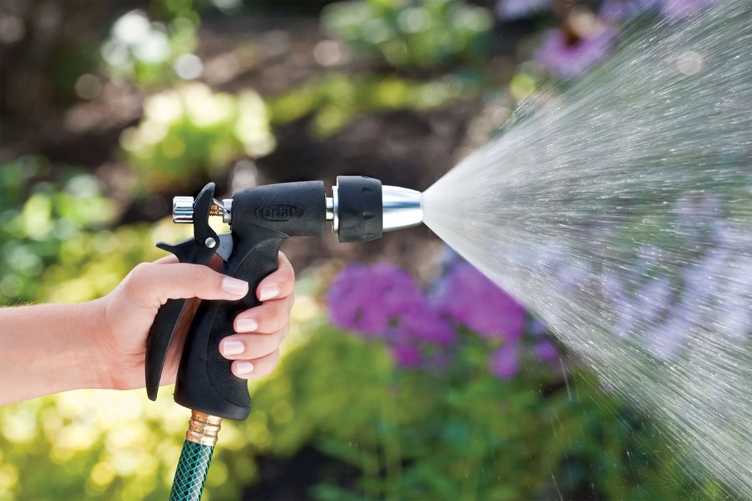 Orbit Ultralight Adjustable-Spray Rear Trigger Hose Watering Nozzle