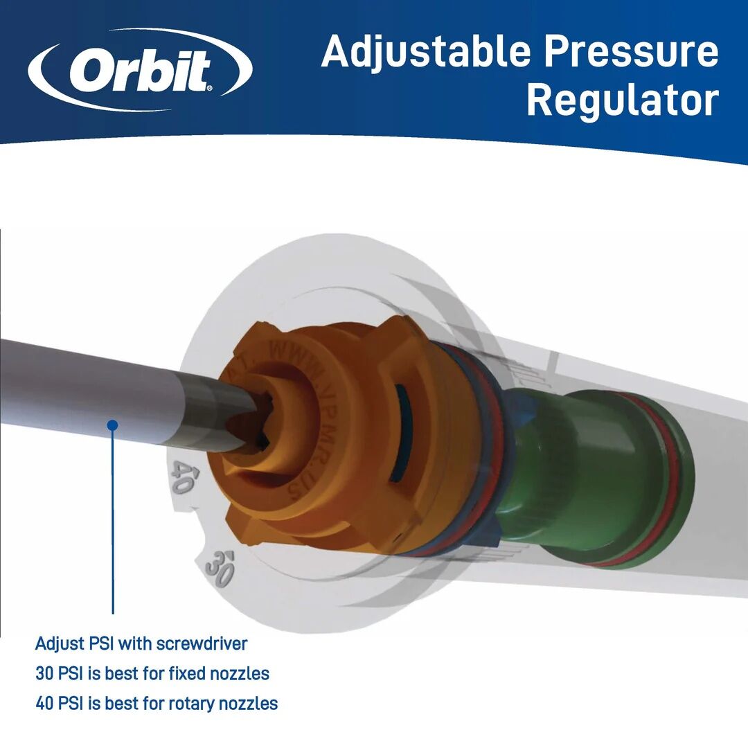 Orbit Pro Pressure-Regulating 2-In Pop-Up 0°-360° Pattern Spray Head Sprinkler, 15-Ft