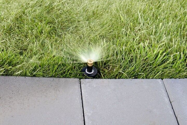 Orbit Pro Pressure-Regulating 4-In Pop-Up 180° Pattern Brass Spray Head Sprinkler, 15-Ft