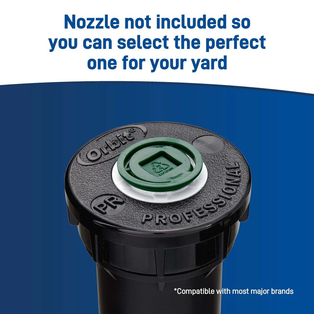 Orbit Pro Pressure-Regulating 4-In Pop-Up 0°-360° Pattern Spray Head Sprinkler, 15-Ft
