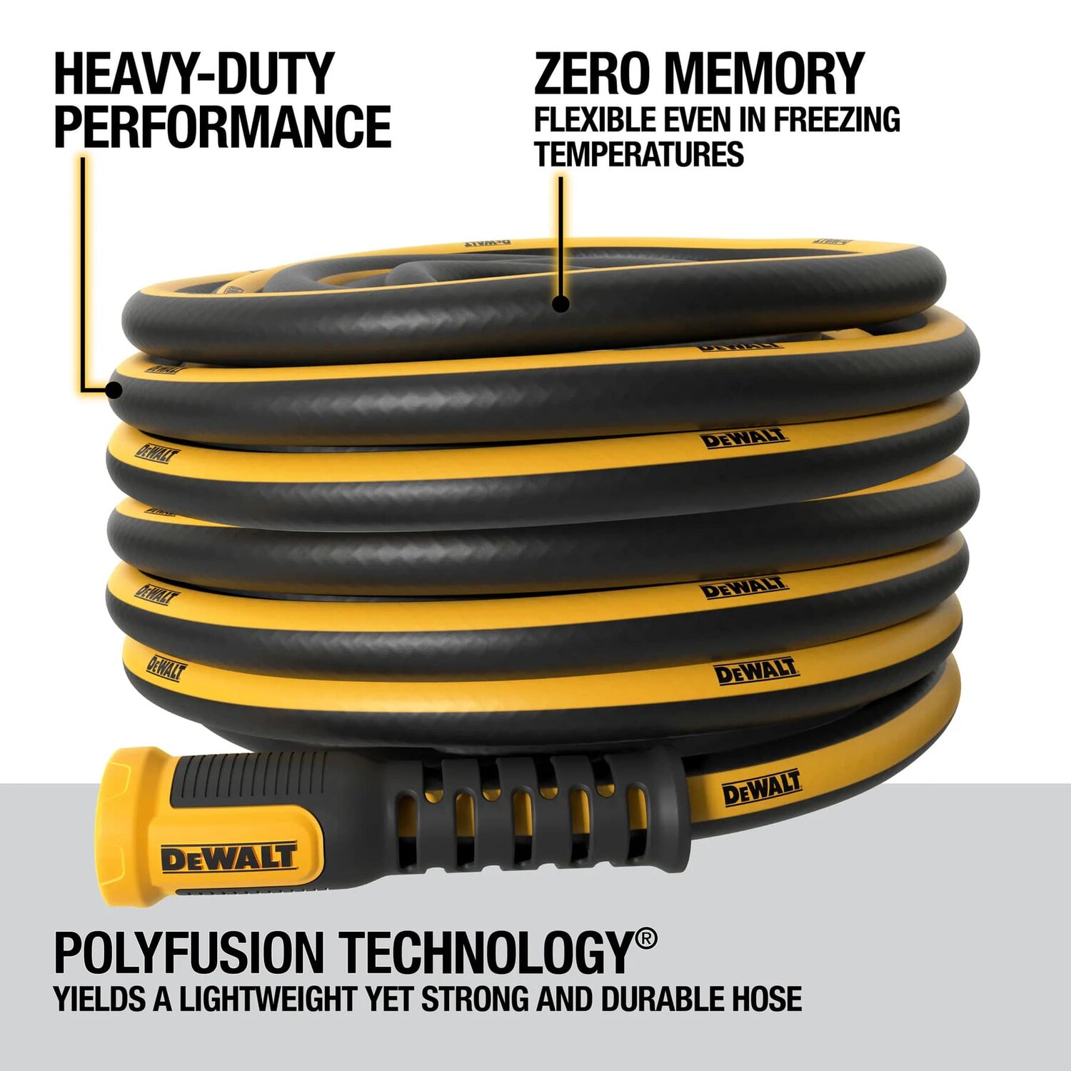 DEWALT Professional Grade Heavy-Duty Water Hose, 500 PSI, 5/8-In x 100-Ft