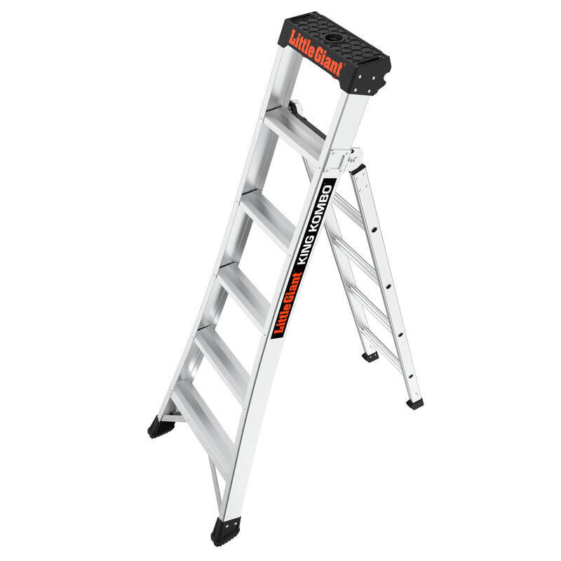Little Giant King Kombo 2.0 Professional Aluminum 3-In-1 Ladder, Type IA, 300-Lb, 6-Ft
