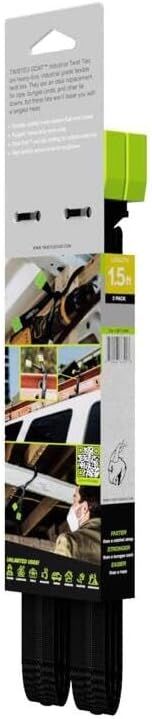 Twisted Goat Black Twist Ties, 18-In, 2-Pk