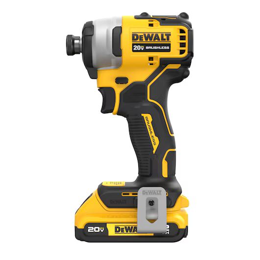 DEWALT Atomic 20V Max Brushless Cordless Compact Impact Driver Kit, 1/4-In