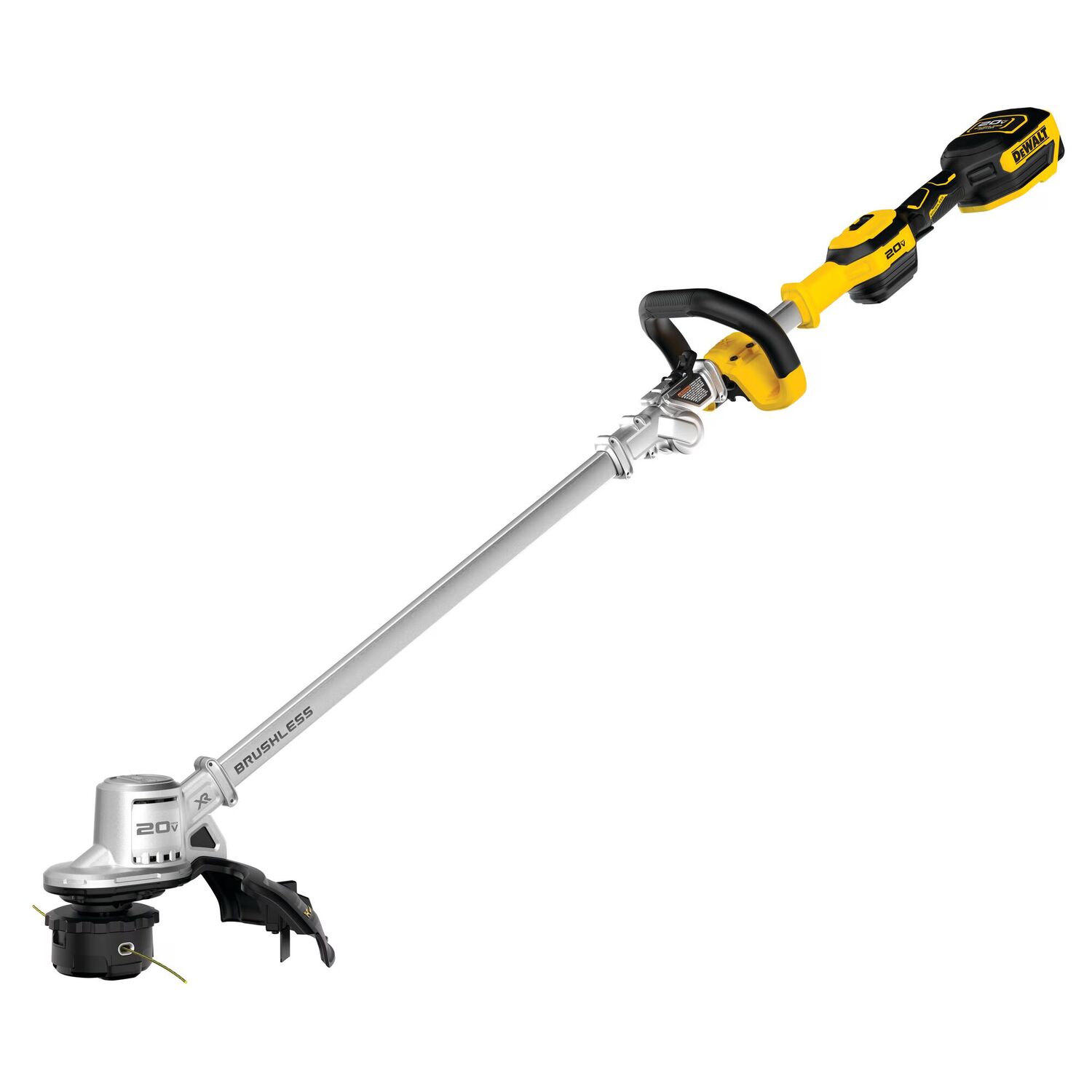 DEWALT 20-V Max Battery Powered Brushless Folding String Trimmer Kit, 14 in.