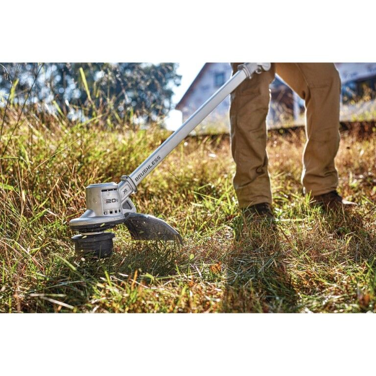 DEWALT 20-V Max Battery Powered Brushless Folding String Trimmer Kit, 14 in.