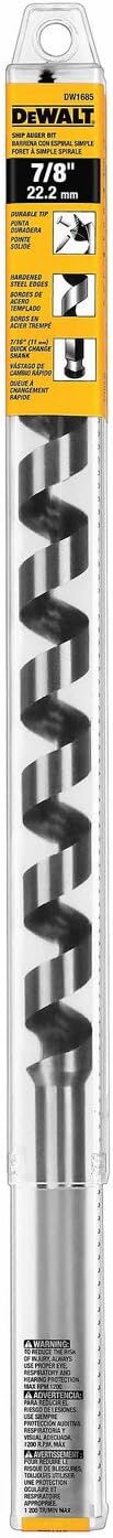 DEWALT Power Ship Auger Bit, 7/8-In x 17-In