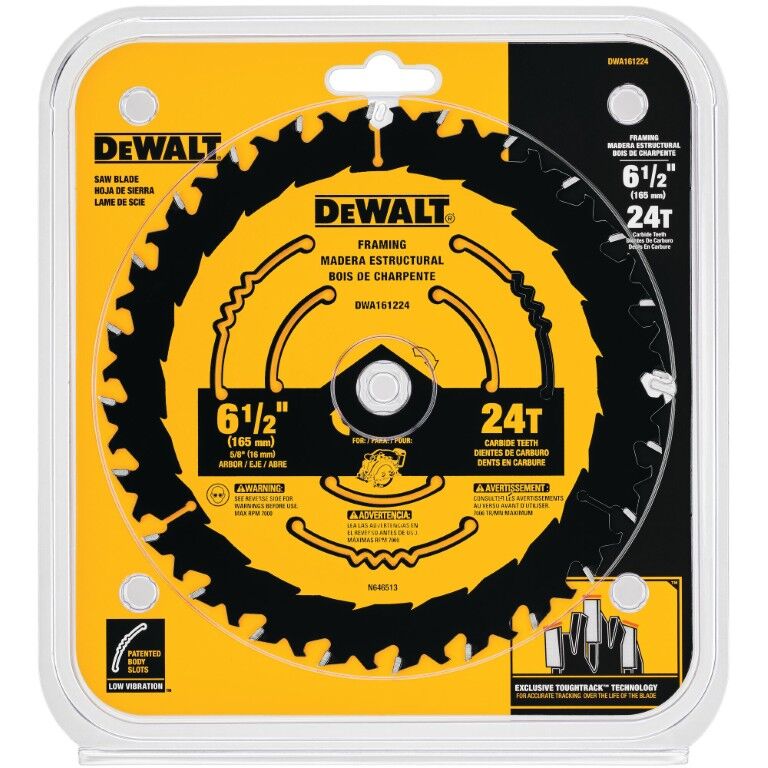 DEWALT Framing Circular Saw Blade, 24T, 6 1/2-In