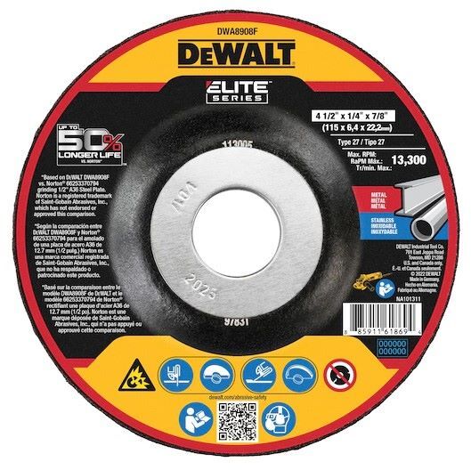 DEWALT Elite Series Grinding Wheel, 6-In x 1/4-In