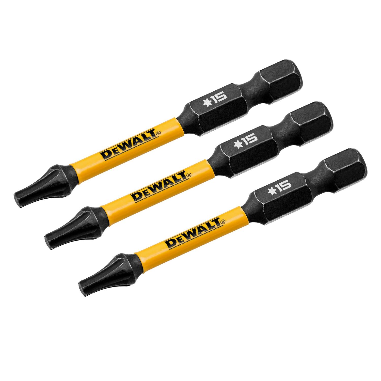 DEWALT Elite Series FlexTorq Impact Ready T15 Torx Bit, 2 1/4-In, 3-Pk