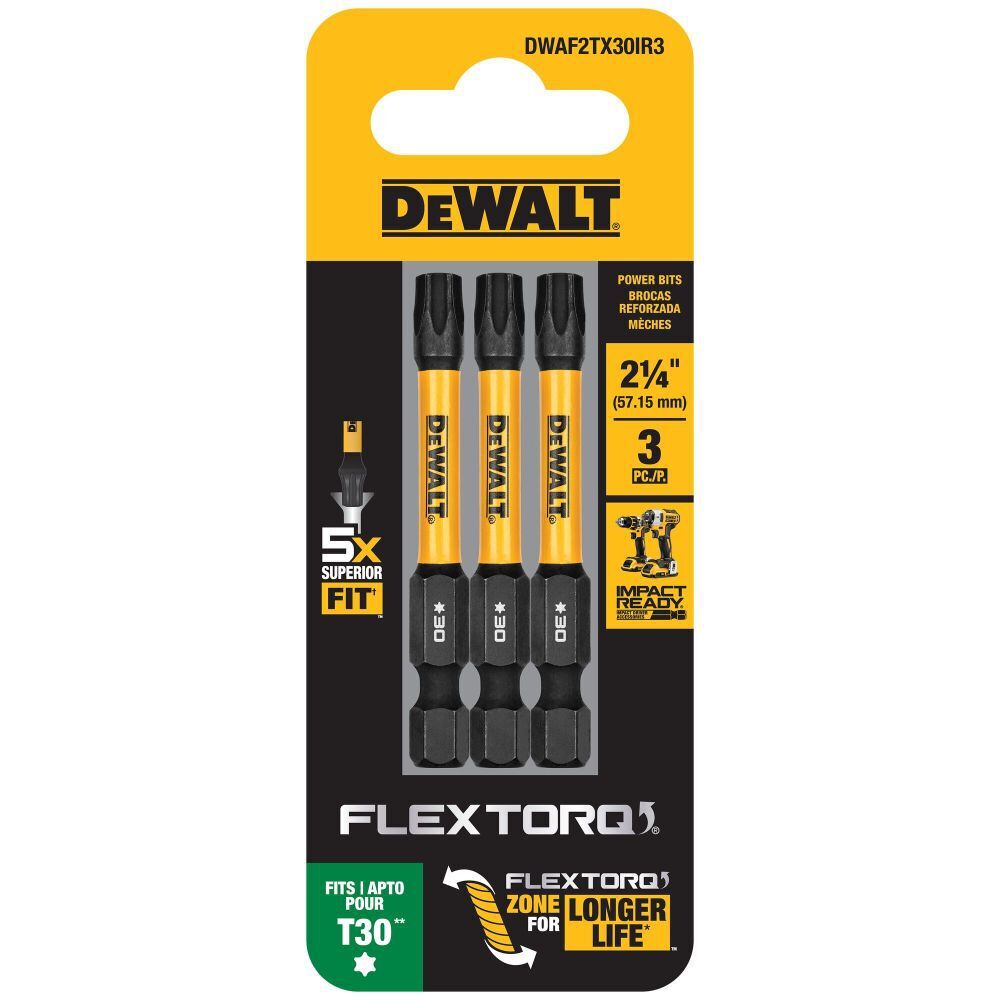 DEWALT FlexTorq 2.25-In Star-30, 3-Pk