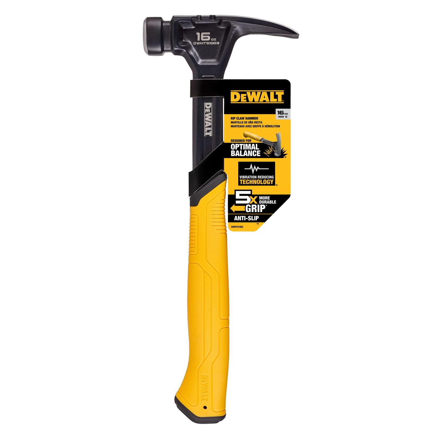 DEWALT Rip Claw Steel Hammer, 16-Oz