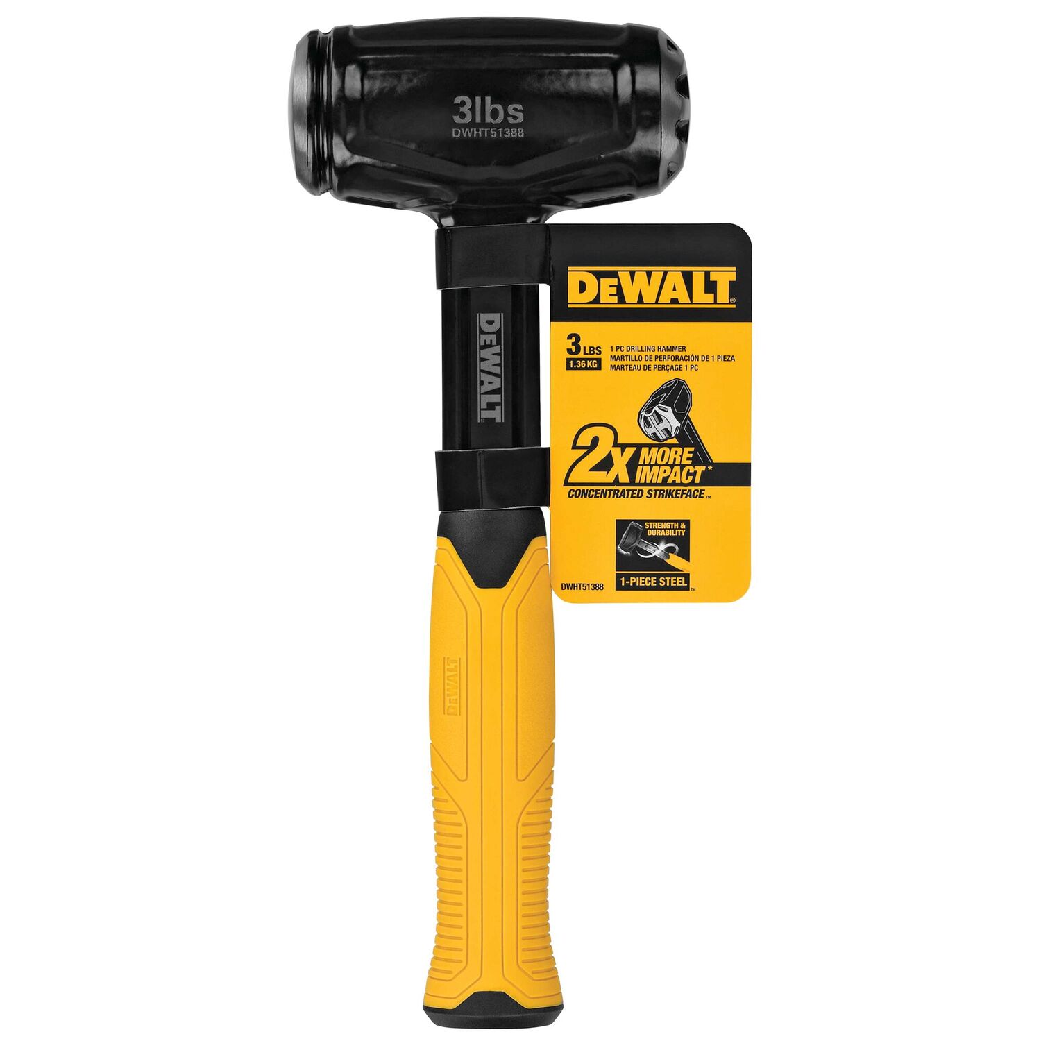 DEWALT 1-Piece Drilling Hammer, 3-Lb