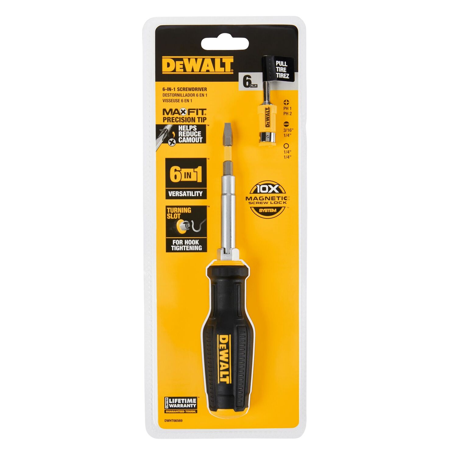 DEWALT Max Fit 6-In-1 Multi-Bit Screwdriver