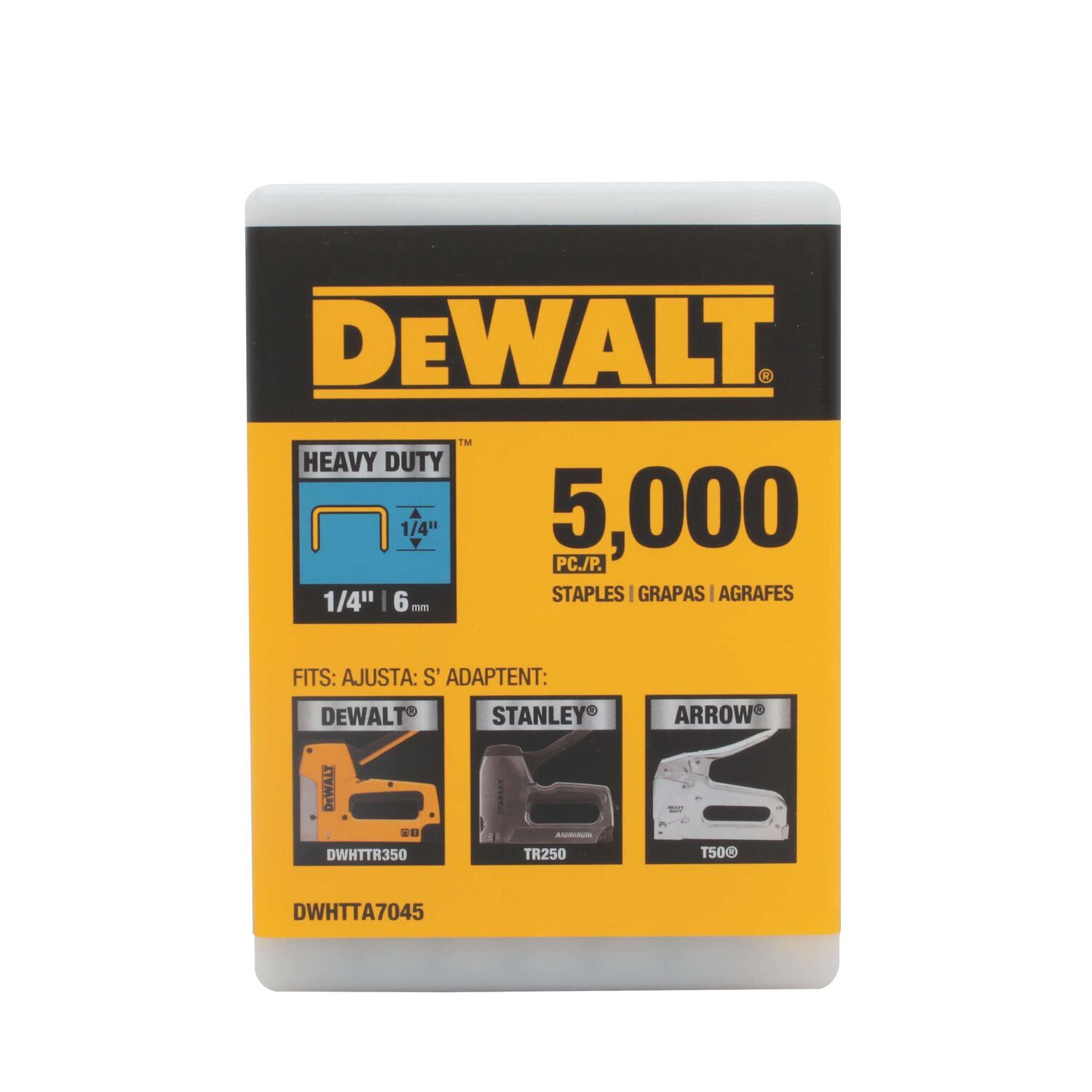 DEWALT Heavy Duty Staples, 1/4-In, 5000-Pk