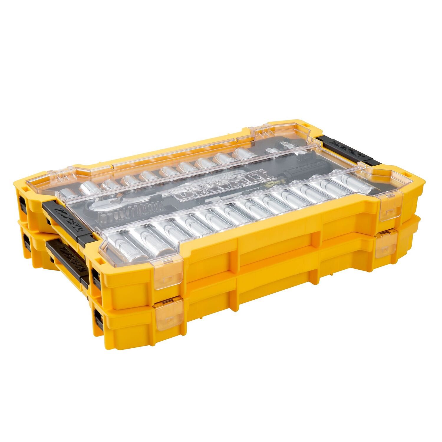 DEWALT 1/4-In And 3/8-In Mechanic Tool Set With ToughSystem 2.0 Tray And Lid, 131-Pc