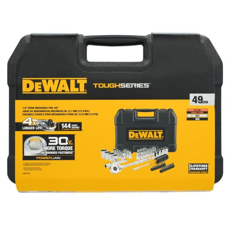 DEWALT ToughSeries 1/2-In Drive Mechanics Tool Set, 49-Pc