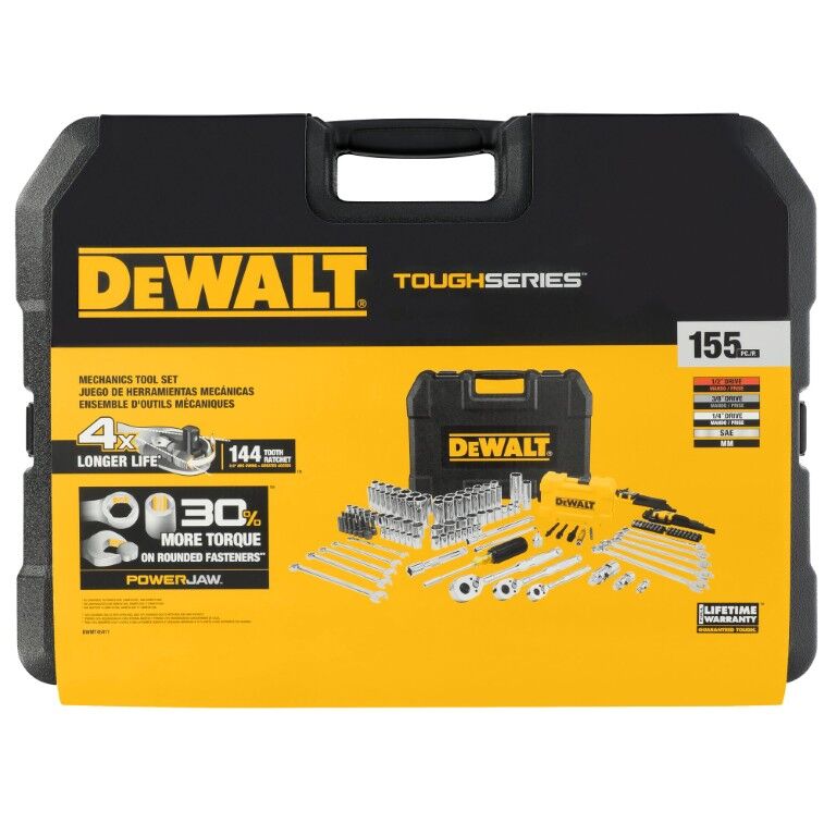 DEWALT ToughSeries 3 Drive Mechanics Tool Set, 155-Pc