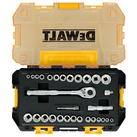 DEWALT TOUGHSERIES Touch Box 3/8-In Drive Mechanics Tool Set, 30-Pc