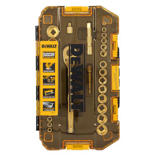 DEWALT TOUGHSERIES Touch Box 3/8-In Drive Mechanics Tool Set, 30-Pc
