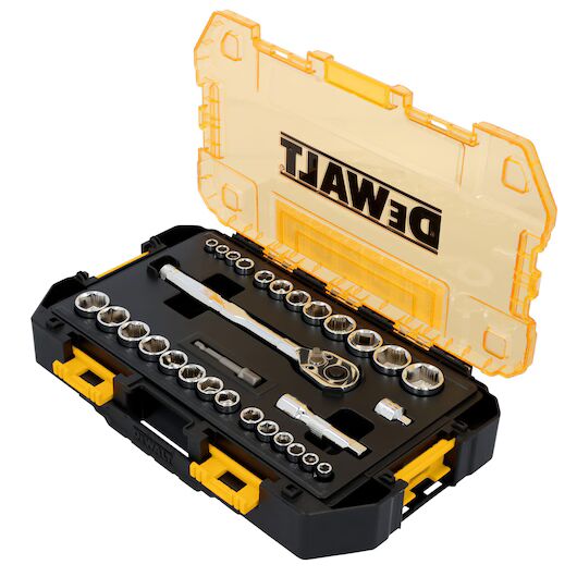 DEWALT TOUGHSERIES Touch Box 3/8-In Drive Mechanics Tool Set, 30-Pc