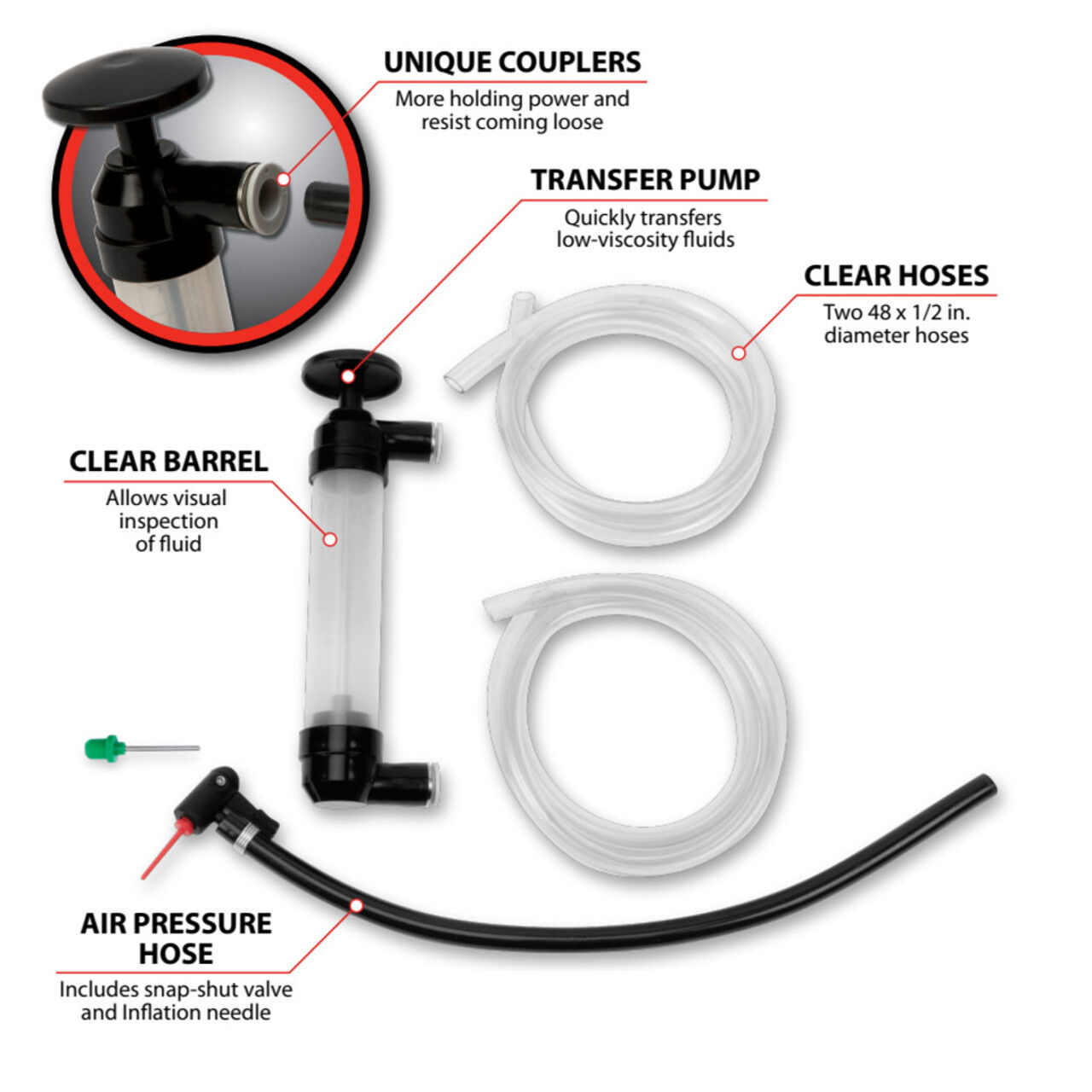 Performance Tool Grip Clip Transfer Pump