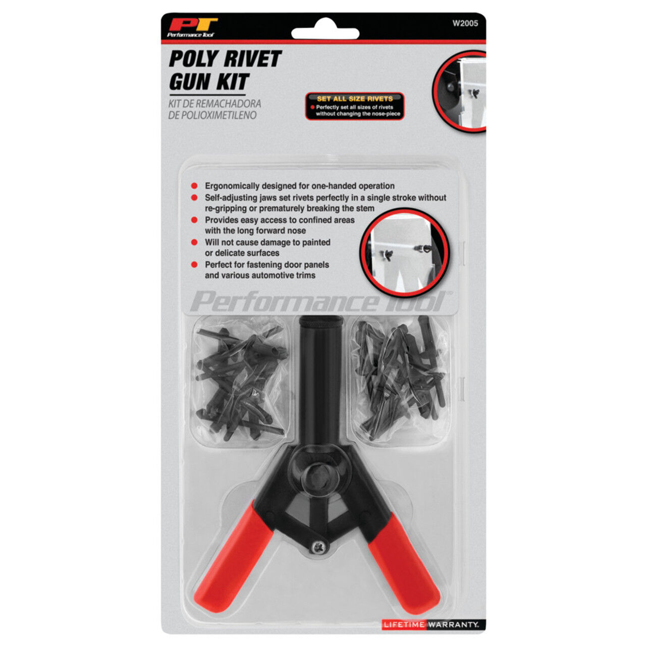 Performance Tool Poly Rivet Gun Set, 41-Pc