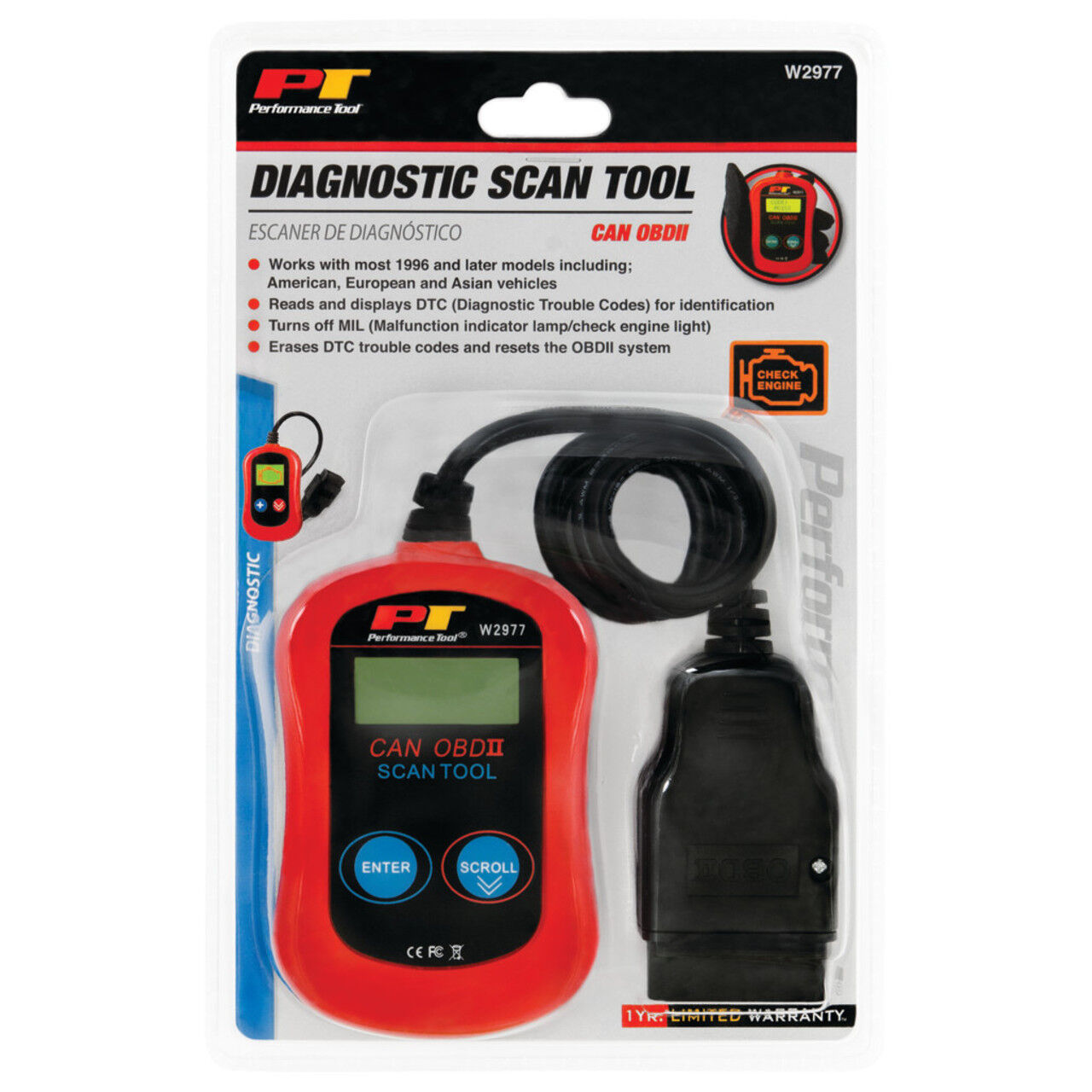 Performance Tools Can OBDII Diagnostic Scan Tool
