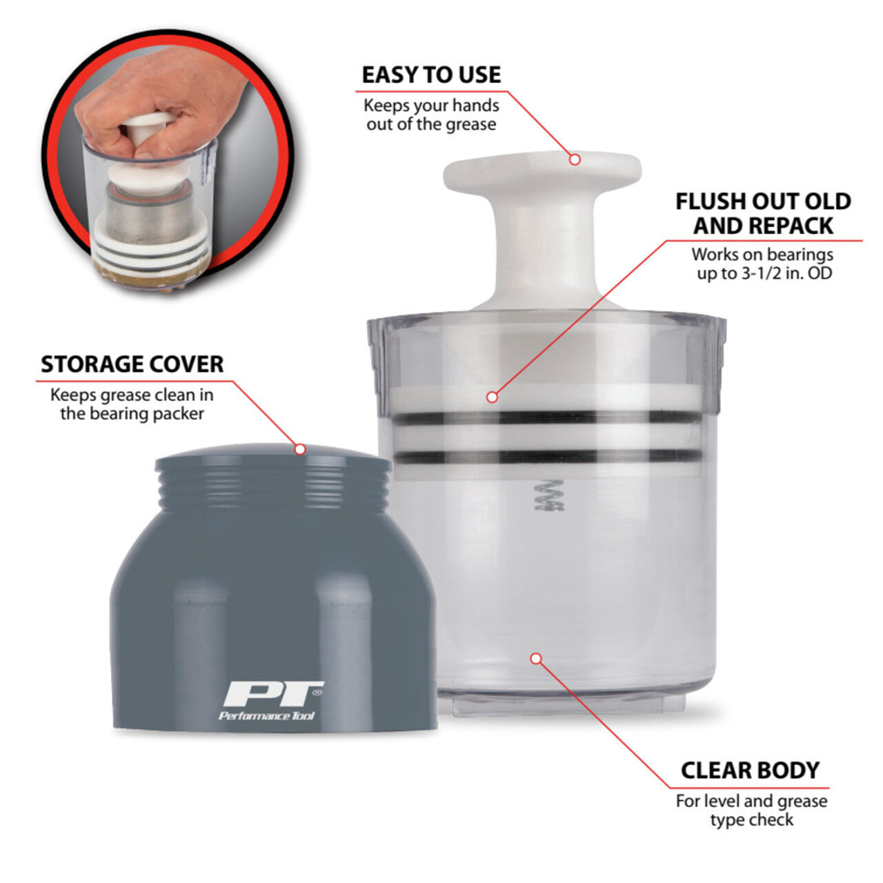 Performance Tool Portable Bearing Packer