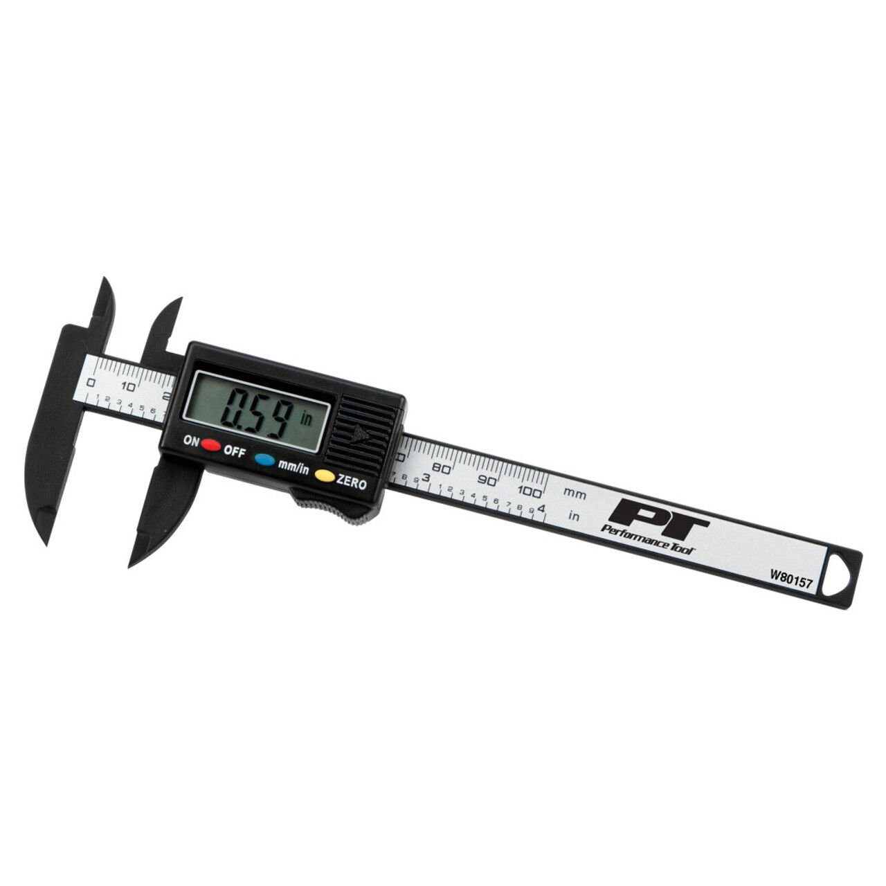 Performance Tool Carbon Fiber Digital Caliper, 4-In