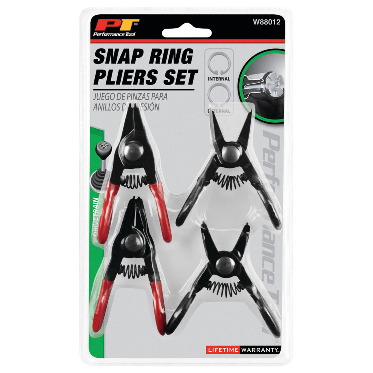 Performance Tool Mini Snap Ring Plier Set, 4-Pc
