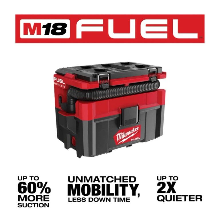 Milwaukee M18 Fuel Packout Compatible Wet/Dry Vacuum, 2.5-Gal (Tool Only)