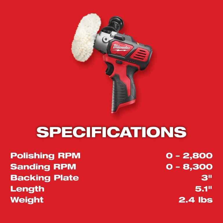 Milwaukee M12 Variable Speed Polisher/Sander (Tool Only)