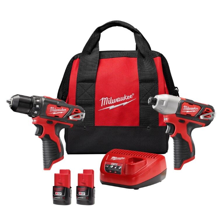 Milwaukee M12 Drill Driver & Hex Impact Driver 2-Tool Combo Kit