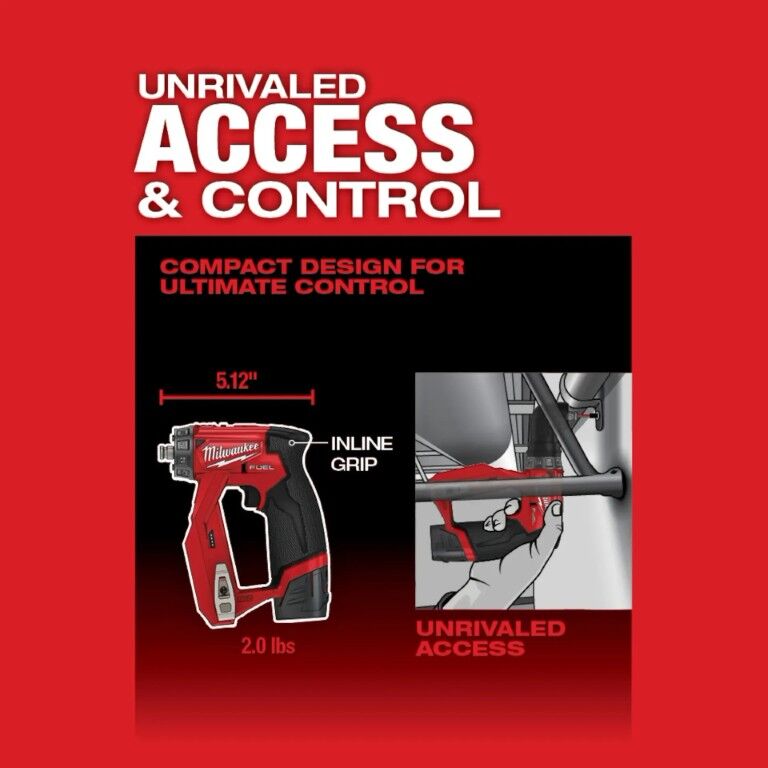 Milwaukee M12 Fuel Installation Drill Driver, 1/4-In & 3/8-In (Tool Only)